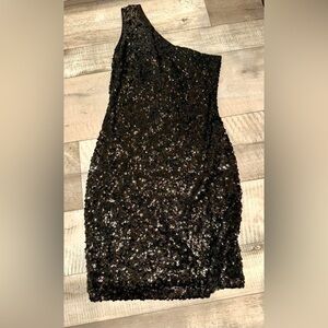 Elegant Black Sequin Dress